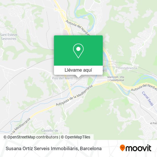 Mapa Susana Ortíz Serveis Immobiliàris