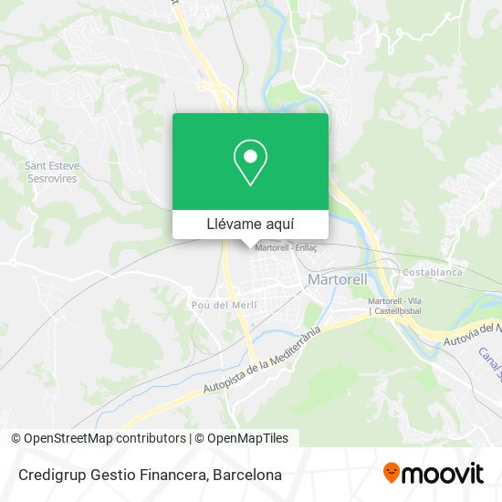 Mapa Credigrup Gestio Financera