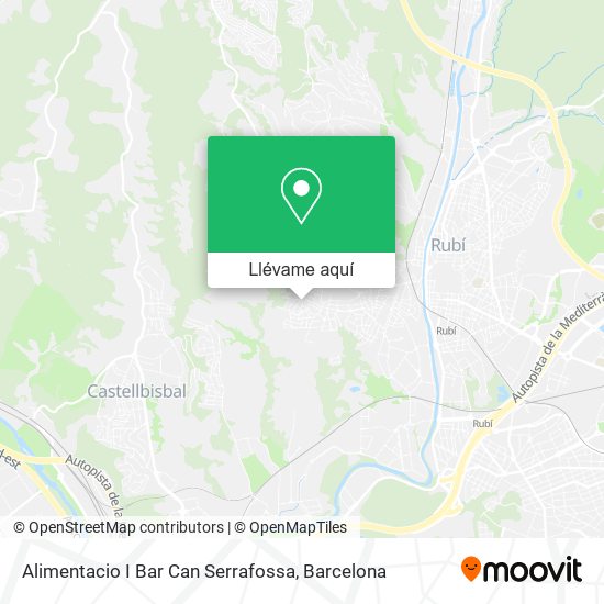 Mapa Alimentacio I Bar Can Serrafossa
