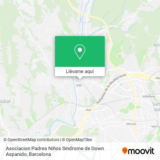 Mapa Asociacion Padres Niños Síndrome de Down Aspanido