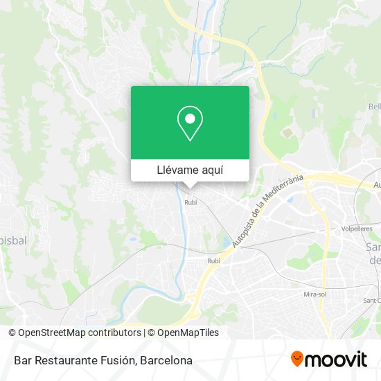 Mapa Bar Restaurante Fusión