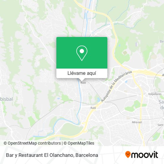 Mapa Bar y Restaurant El Olanchano