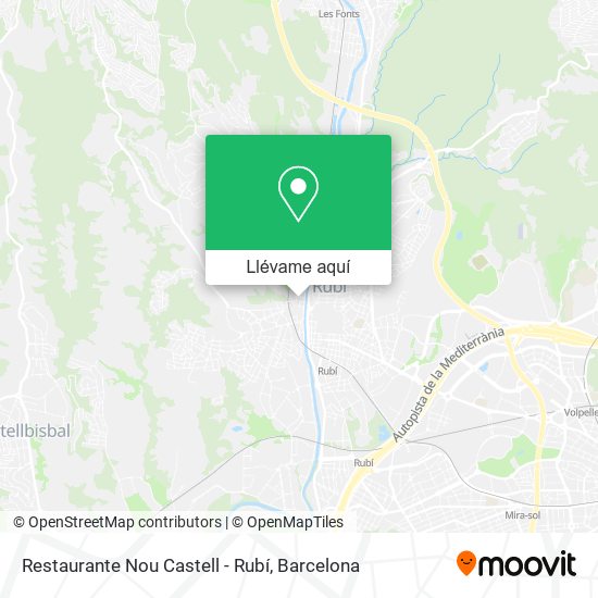 Mapa Restaurante Nou Castell - Rubí