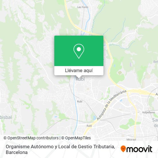 Mapa Organisme Autónomo y Local de Gestio Tributaria