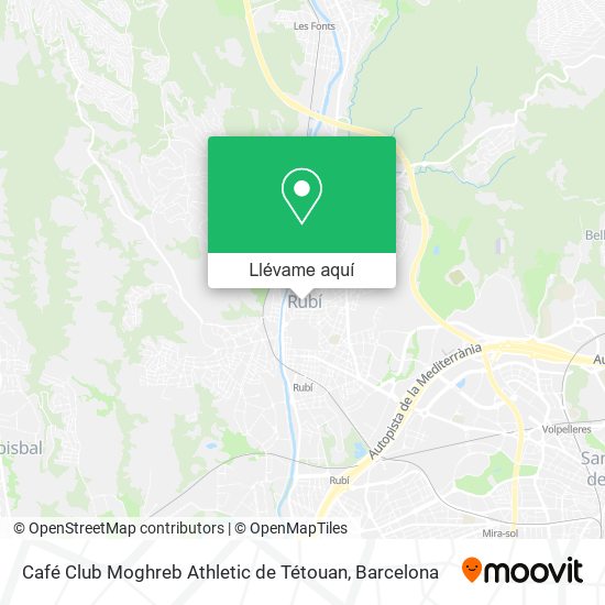 Mapa Café Club Moghreb Athletic de Tétouan