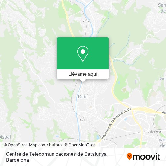 Mapa Centre de Telecomunicaciones de Catalunya