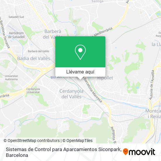 Mapa Sistemas de Control para Aparcamientos Siconpark