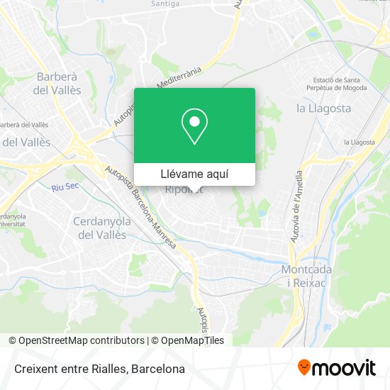 Mapa Creixent entre Rialles