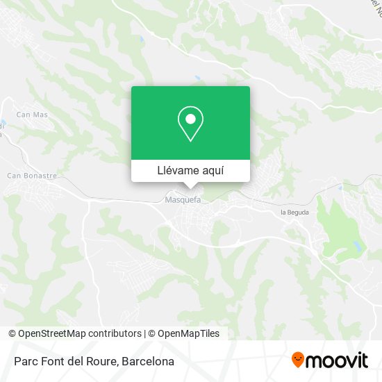 Mapa Parc Font del Roure