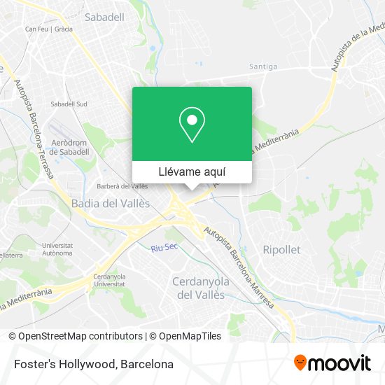 Mapa Foster's Hollywood