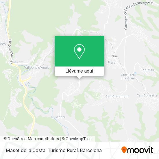 Mapa Maset de la Costa. Turismo Rural