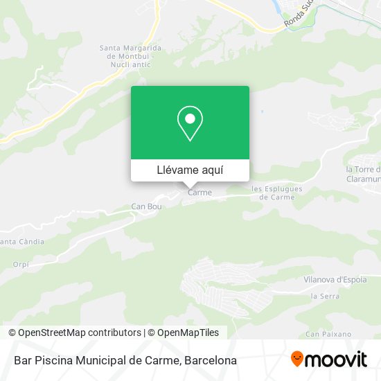 Mapa Bar Piscina Municipal de Carme