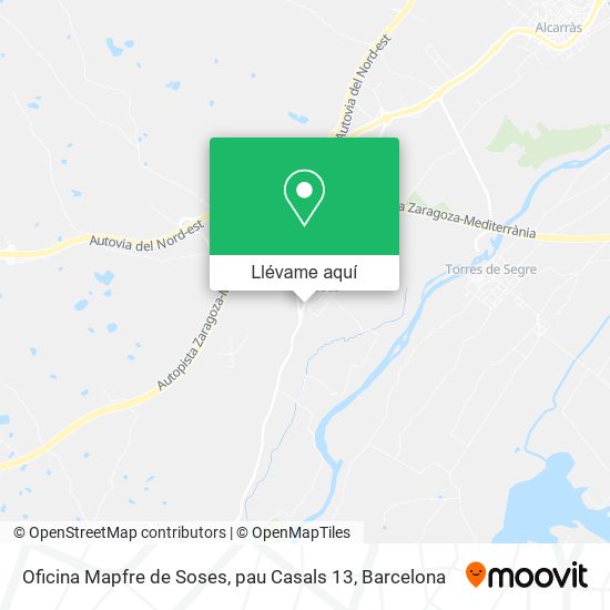 Mapa Oficina Mapfre de Soses, pau Casals 13