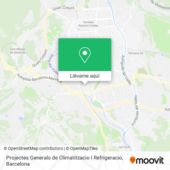 Mapa Projectes Generals de Climatitzacio I Refrigeracio