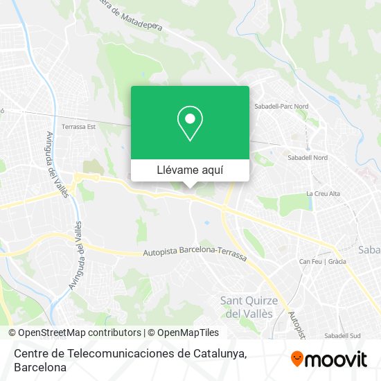 Mapa Centre de Telecomunicaciones de Catalunya