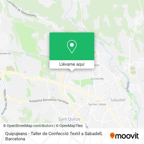 Mapa Quipujeans - Taller de Confecció Textil a Sabadell