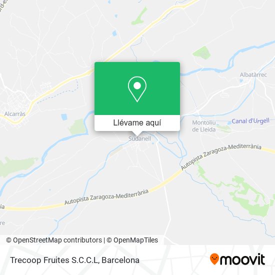 Mapa Trecoop Fruites S.C.C.L