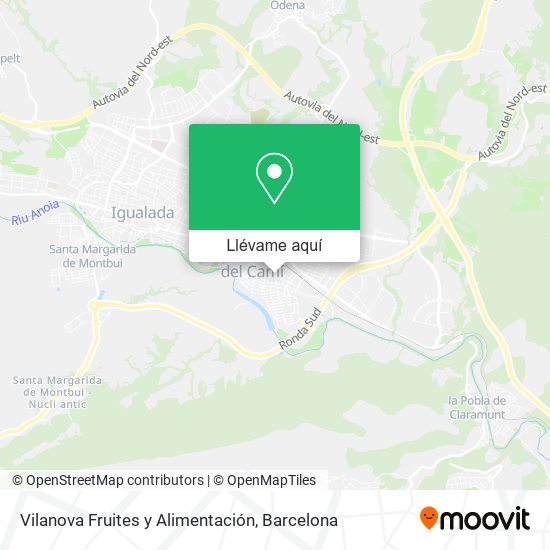 Mapa Vilanova Fruites y Alimentación