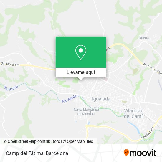 Mapa Camp del Fátima