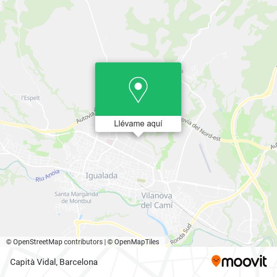 Mapa Capità Vidal