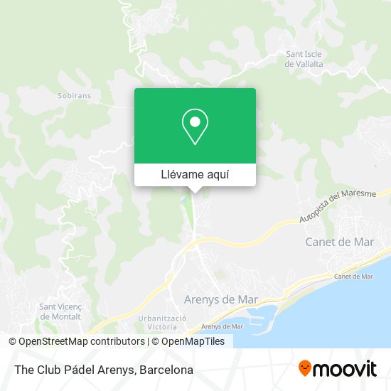 Mapa The Club Pádel Arenys