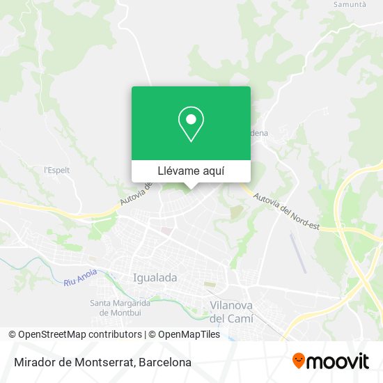 Mapa Mirador de Montserrat