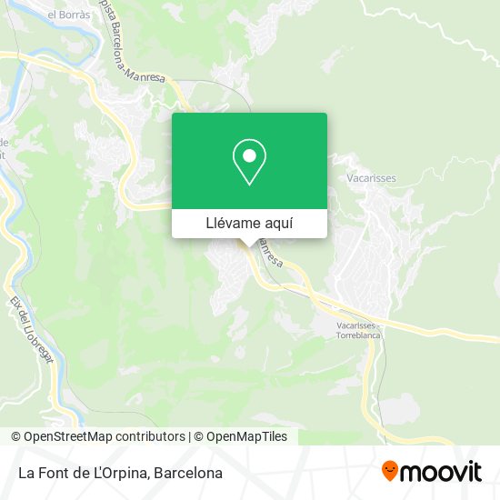 Mapa La Font de L'Orpina