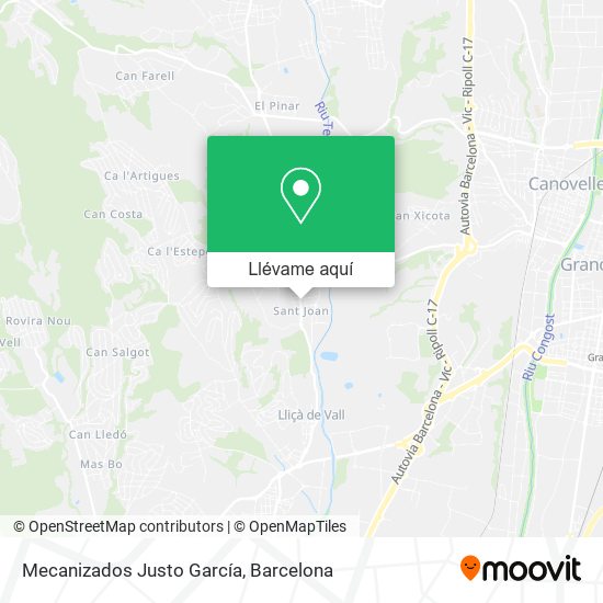 Mapa Mecanizados Justo García