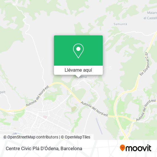 Mapa Centre Civic Plá D'Ódena