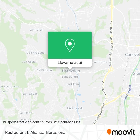 Mapa Restaurant L' Alianca