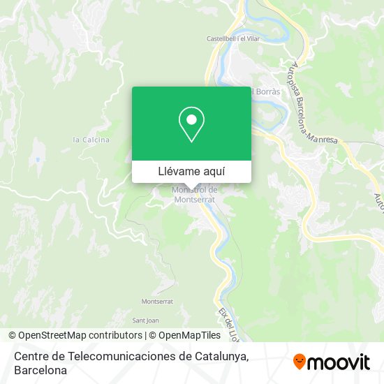 Mapa Centre de Telecomunicaciones de Catalunya