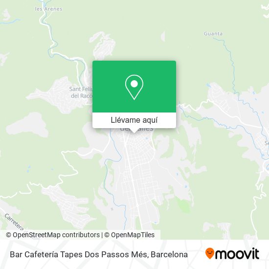Mapa Bar Cafetería Tapes Dos Passos Més