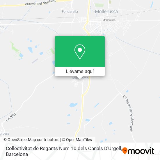Mapa Collectivitat de Regants Num 10 dels Canals D'Urgell