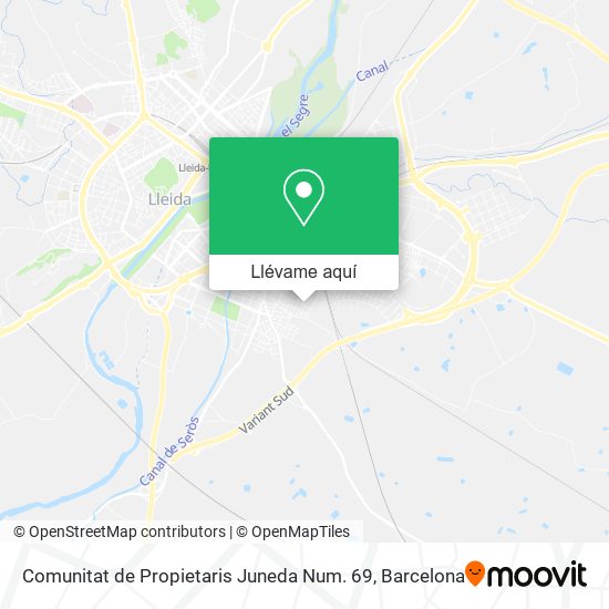 Mapa Comunitat de Propietaris Juneda Num. 69