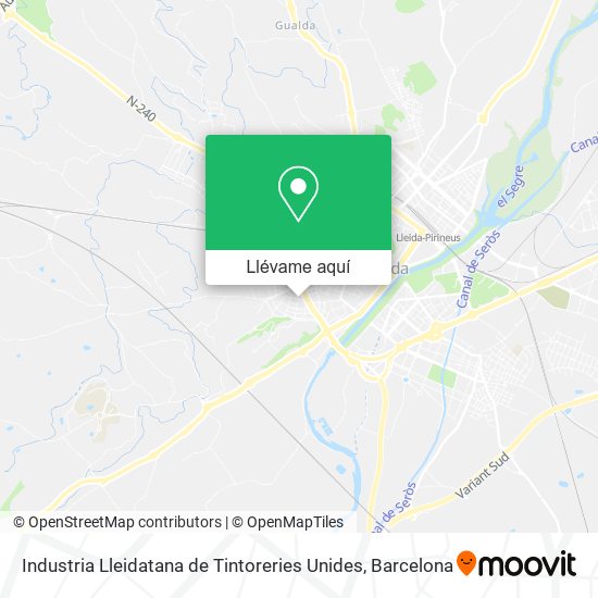 Mapa Industria Lleidatana de Tintoreries Unides