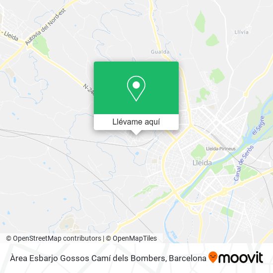 Mapa Àrea Esbarjo Gossos Camí dels Bombers