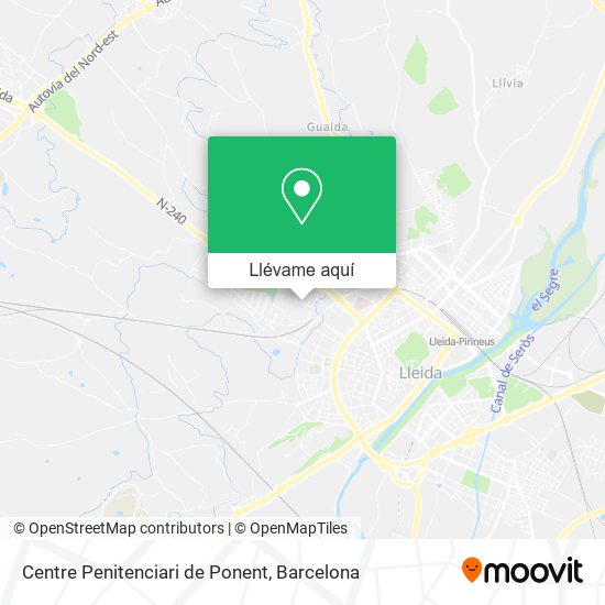 Mapa Centre Penitenciari de Ponent