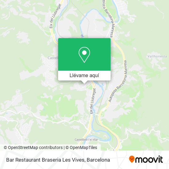 Mapa Bar Restaurant Braseria Les Vives
