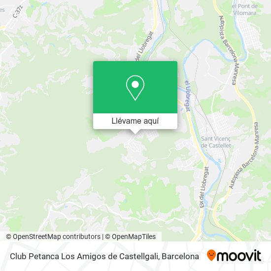 Mapa Club Petanca Los Amigos de Castellgali