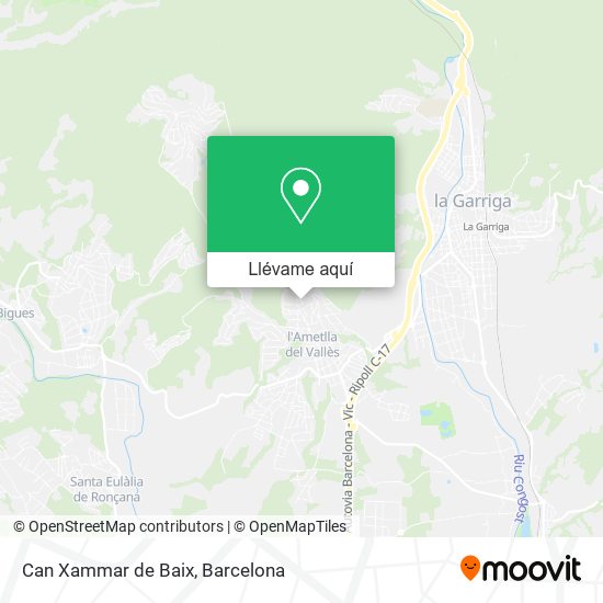 Mapa Can Xammar de Baix
