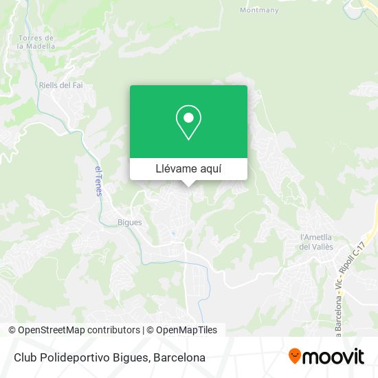 Mapa Club Polideportivo Bigues