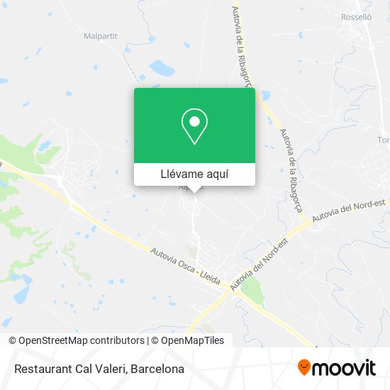 Mapa Restaurant Cal Valeri