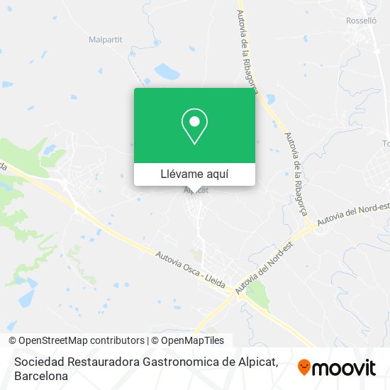 Mapa Sociedad Restauradora Gastronomica de Alpicat