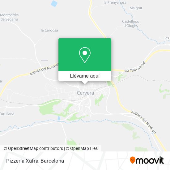 Mapa Pizzería Xafra