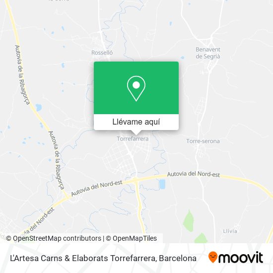 Mapa L'Artesa Carns & Elaborats Torrefarrera