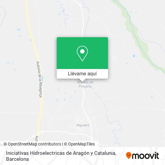 Mapa Iniciativas Hidroelectricas de Aragón y Catalunia