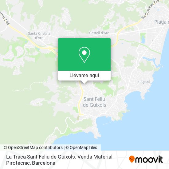 Mapa La Traca Sant Feliu de Guíxols. Venda Material Pirotecnic