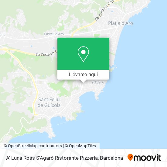 Mapa A' Luna Ross S'Agaró Ristorante Pizzería