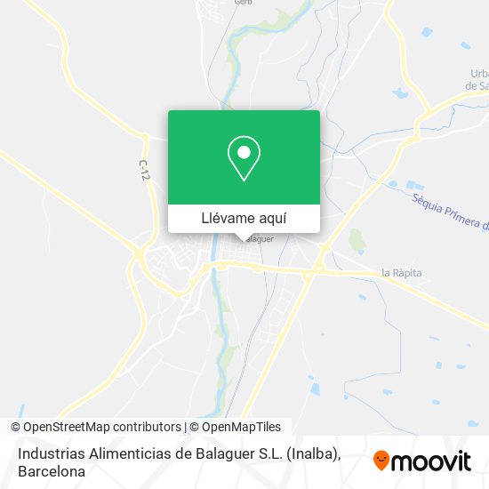 Mapa Industrias Alimenticias de Balaguer S.L. (Inalba)
