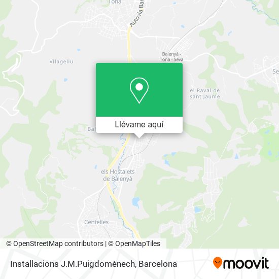 Mapa Installacions J.M.Puigdomènech